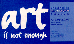 art is not enough
